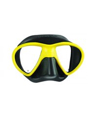 , Жёлтый, For freediving, Masks, Double-glass, Plastic