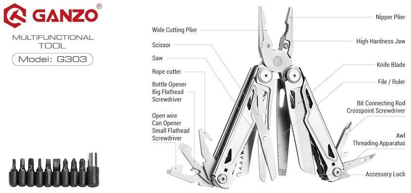 Мультитул Multi Tool Ganzo G303
