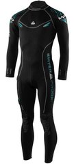 , Черный, For diving, Wet wetsuit, Male, Monocoat, 2.5 mm, For warm water, Without a helmet, Behind, Neoprene, Nylon, M