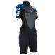 , Black / Blue, For diving, Wet wetsuit, Women's, Shortened, 3 mm, For warm water, Without a helmet, Behind, Neoprene