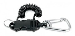 Ретрактор Best Divers усиленный спиральный с кольцом 80 мм Extensible Clips Smart Coil, Черный