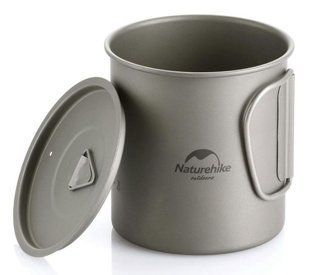Кружка титанова з ручкою 450 мл Naturehike NH20CJ005