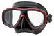 , Black / Red, For diving, Masks, Double-glass, Plastic