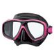 , Black / Pink, For diving, Masks, Double-glass, Plastic