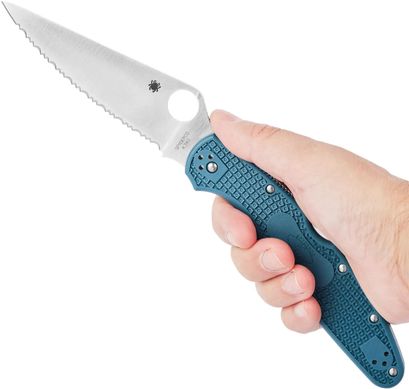 Нож Spyderco Police 4 Lightweight Serrated Blue