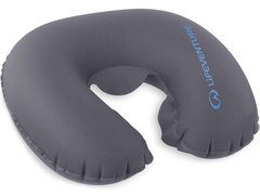 Подушка-подголовник Lifeventure Inflatable Neck Pillow, Тёмно-серый