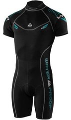 , Черный, For diving, Wet wetsuit, Male, Shortened, 2.5 mm, For warm water, Without a helmet, Behind, Neoprene, Nylon