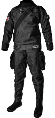Сухий костюм Santi E.Space, Для дайвінгу, Сухий гідрокостюм, Чоловічій, Монокостюм, Для холодної води, У комплекті, Попереду, Тріламінат