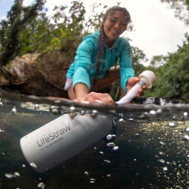 LifeStraw Go SS Filter Bottle 1L polar white