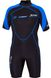 , Black / Blue, For diving, Wet wetsuit, Male, Monocoat, 2 mm, 30 ° C, Without a helmet, Behind, Neoprene, 2 XL