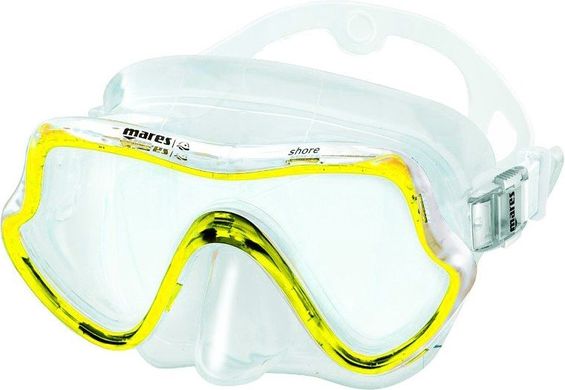 , Жёлтый, For diving, Masks, Single-glass, Plastic