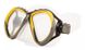 , Black / Yellow, For snorkeling, Masks, Double-glass, Plastic, One Size