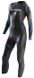 , Black / Blue, триатлон, Wet wetsuit, Women's, Monocoat, 4 mm, Without a helmet, Behind, Neoprene, M