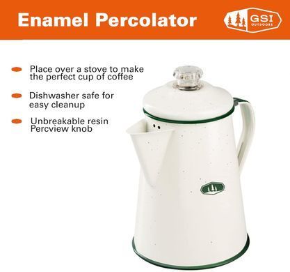 Перколятор емальований GSI Outdoors 8 Сup Percolator-Deluxe