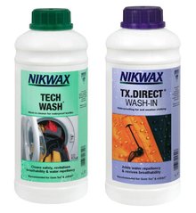 Набор Nikwax Twin Pack Tech Wash 1L + TX Direct 1L Wash-In