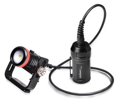 , For diving, from 900 lm, LED light, Battery, In hand, Metal, Canister
