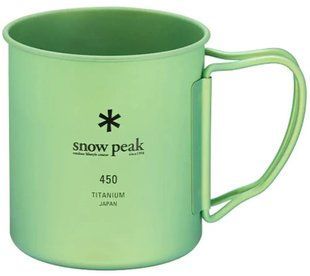 Кружка Snow Peak MG-143-GR Ti-Single 450 Anodized Cup 450ml Green