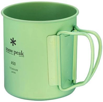 Кружка Snow Peak MG-143-GR Ti-Single 450 Anodized Cup 450ml Green