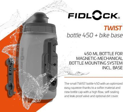 Fidlock TWIST Bottle 450ml transparent/black