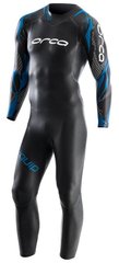 , Black / Blue, триатлон, Wet wetsuit, Male, Monocoat, 4 mm, Without a helmet, Behind, Neoprene, 9