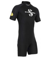 , Черный, For diving, Wet wetsuit, Male, Shortened, 2.5 mm, For warm water, Without a helmet, Behind, Neoprene, Nylon