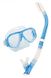 , White / Blue, For diving, Sets, Double-glass, Plastic, 1 valve