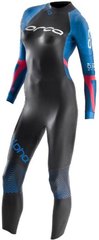 , Black / Blue, триатлон, Wet wetsuit, Women's, Monocoat, Without a helmet, Behind, Neoprene, L