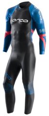 , Black / Blue, триатлон, Wet wetsuit, Male, Monocoat, Without a helmet, Behind, Neoprene, 7