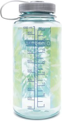 Пляшка для води Nalgene Wide Mouth Sustain Water Bottle SeaFoam w/Platinum Blue Tie Dye 1L