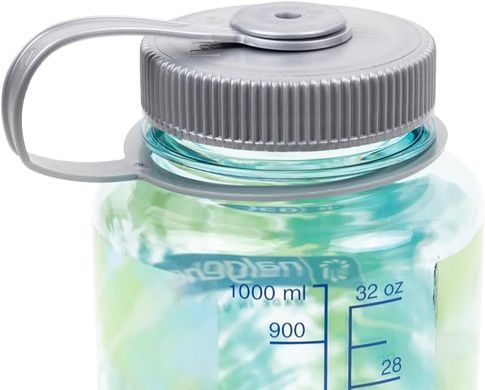 Пляшка для води Nalgene Wide Mouth Sustain Water Bottle SeaFoam w/Platinum Blue Tie Dye 1L