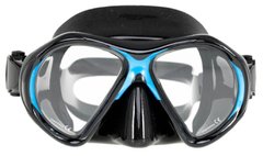, Black / Blue, For diving, Masks, Double-glass, Plastic, One Size