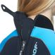 , Black / Blue, For diving, Wet wetsuit, Women's, Monocoat, 5 mm, 22 to 30 ° C, Without a helmet, Behind, Neoprene, Nylon, XXS