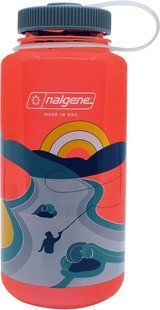Пляшка для води Nalgene Wide Mouth Retro Water Bottle Pomegranate 0.95L