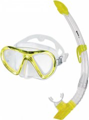 , Жёлтый, For diving, Sets, Double-glass, Plastic, 1 valve
