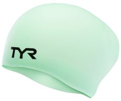 Шапочка для плавания TYR Long Hair Wrinkle Free Silicone Cap mint