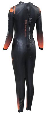 , Черный, триатлон, Women's, Monocoat, 4 mm, 15 to 25 ° C, Without a helmet, Behind, Neoprene