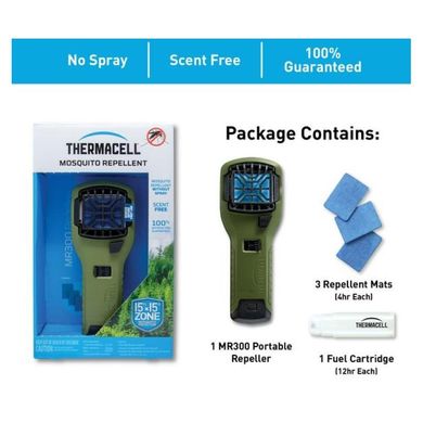 Устройство от комаров Thermacell Portable Mosquito Repeller MR-300 (olive)