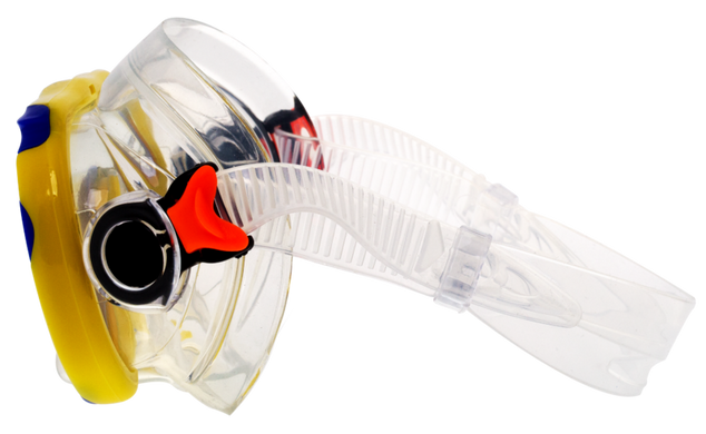 , Жёлтый, For snorkeling, Masks, Single-glass, Plastic, One Size
