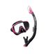 , Black / Pink, For snorkeling, Sets, Single-glass, Plastic, 2 valves