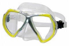, Жёлтый, For diving, Masks, Double-glass, Plastic