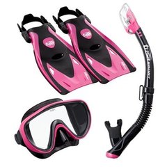 , Розовый, For snorkeling, Sets, Single-glass, Plastic, 2 valves
