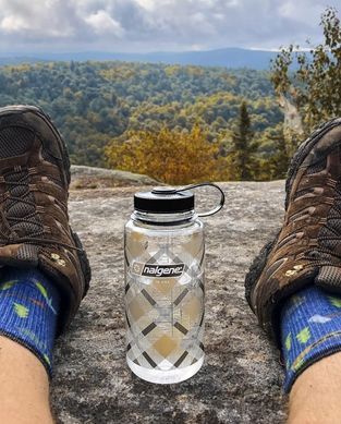 Пляшка для води Nalgene Wide Mouth Plaid Water Bottle Beige Plaid 1L