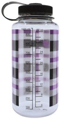 Пляшка для води Nalgene Wide Mouth Plaid Water Bottle Purple Plaid 1L
