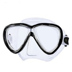 , Black / White, For diving, Masks, Double-glass, Plastic