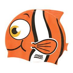 Шапочка для плавания детская Zoggs Character Silicone Cap рыбка (оранжевый)
