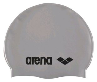 Шапочка для плавания Arena CLASSIC SILICONE Silver Black