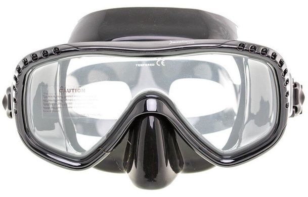 , Черный, For snorkeling, Masks, Single-glass, Plastic, One Size