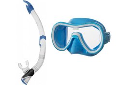 Набор Seac Sub маска Giglio + трубка Fast Tech, Голубой, Для дайвинга, Наборы, Одностекольная, Пластиковый, 1 клапан