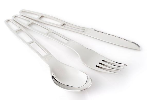 GSI Outdoors Glacier Stainless 3 Pc. Cutlery