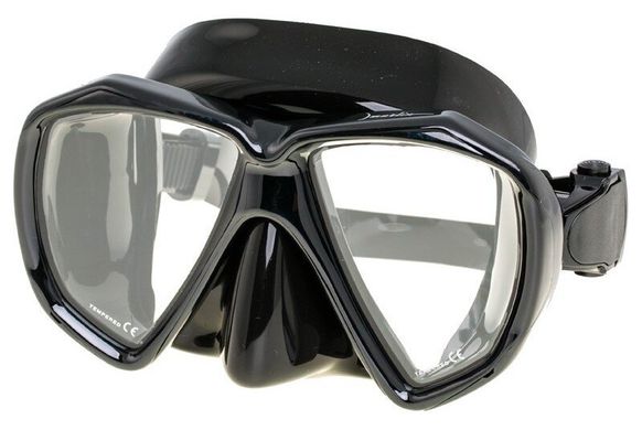 , Черный, For diving, Masks, Double-glass, Plastic, One Size